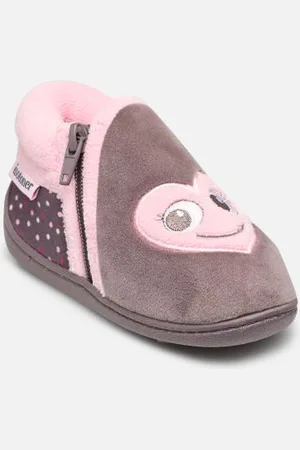 Isotoner Hausschuhe Bottillons zip fille – microvelours - - Größe 20