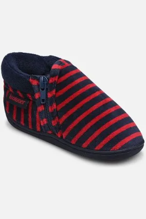 Isotoner Hausschuhe Bottillons Zip Garcon - Velours - - Größe 20