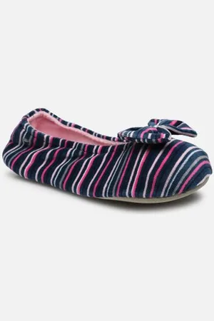 Isotoner Hausschuhe Ballerine Velours – Grand Nœud W - - Größe 35 - 36