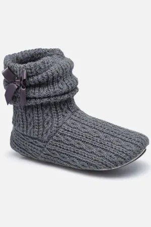 Isotoner Hausschuhe Botillon tricot et nœud - - Größe 36
