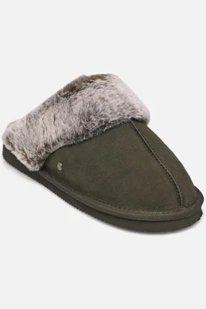 Isotoner Hausschuhe Mule Eva – Cuir Et Fourrure W - - Größe 36