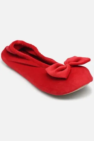 Isotoner Hausschuhe Ballerine Velours – Grand Nœud W - - Größe 39 - 40