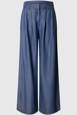 SELECTED Chambray Hose Mit Weitem Bein