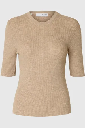 SELECTED Wollgemisch Stricktop