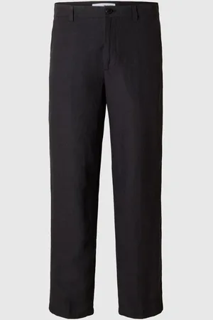 SELECTED 220 Loose Fit Hose Aus Leinengemisch