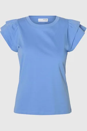 SELECTED Baumwoll Rüschen T-shirt