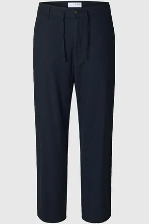 SELECTED 220 Loose Fit Hose Aus Leinengemisch