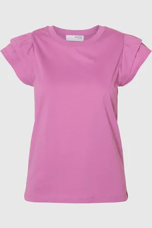 SELECTED Baumwoll Rüschen T-shirt