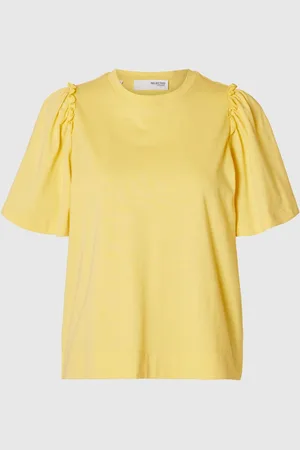 SELECTED Gerüschtes Baumwoll T-shirt