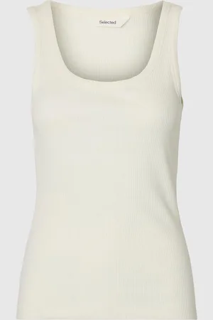 SELECTED Rippmuster Baumwoll Tanktop