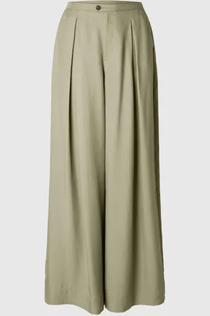 SELECTED Mid Waist Hose Mit Weitem Bein