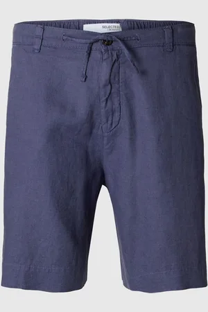 SELECTED Loose Fit Shorts Aus Leinengemisch
