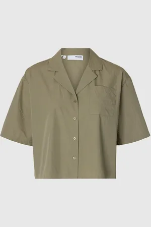 SELECTED Kurzarm Crop-bluse