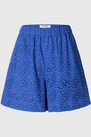 SELECTED Broderie Anglaise Højtaljede Shorts