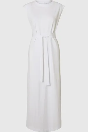 SELECTED Ärmelloses Baumwoll Maxikleid