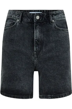 SELECTED Schwarze High Waist Jeansshorts