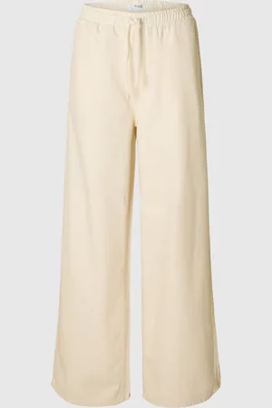 SELECTED Baumwollmix Hose Mit Weitem Bein
