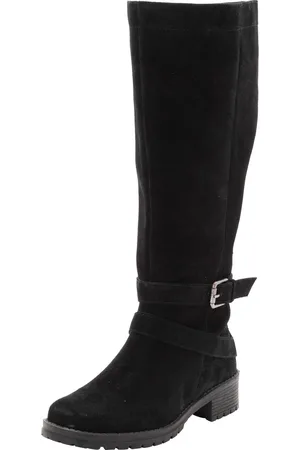 Sheego Weitschaftstiefel aus Leder mit Schnallenbändern, , Gr.40