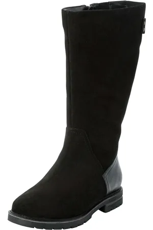 Sheego Weitschaftstiefel aus Leder mit Fellimitat, , Gr.40