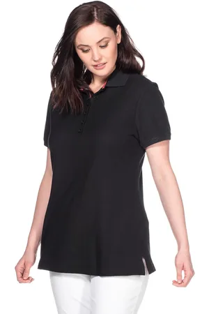 Sheego Poloshirt mit kurzem Arm, in Piqué-Qualität, , Gr.40/42