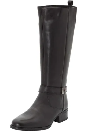 Sheego Weitschaftstiefel aus Leder mit Zierband, , Gr.40