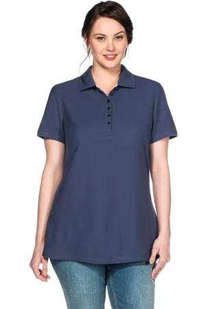 Sheego Poloshirt mit kurzem Arm, in Piqué-Qualität, , Gr.40/42