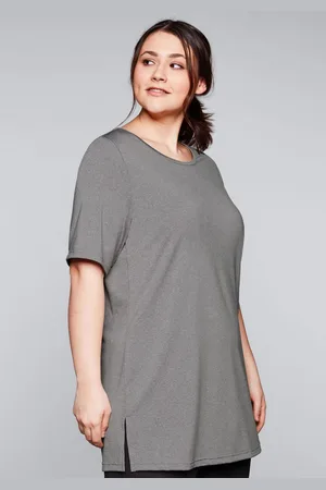 Sheego Langes Funktionsshirt mit seitlichen Schlitzen, , Gr.40/42