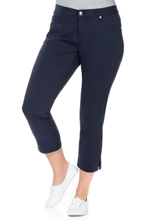 Sheego Schmale 7/8-Hose aus elastischem Baumwoll-Twill, , Gr.40