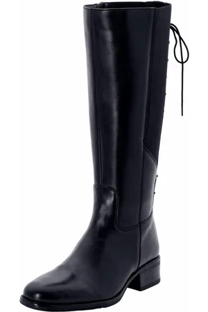 Sheego Weitschaftstiefel aus Leder mit Schnürung, , Gr.42