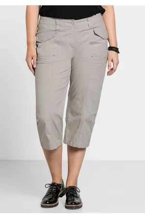 Sheego Gerade 3/4-Hose mit Krempelfunktion, , Gr.40