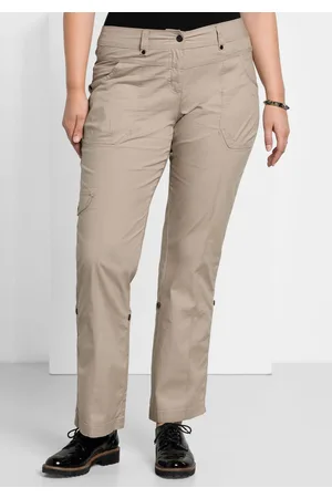 Sheego Gerade Cargo-Hose mit krempelbaren Beinen, , Gr.40