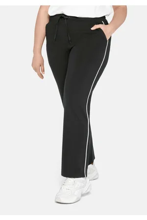 Sheego Jogginghose in weiter Form, mit Kontrastpaspel, , Gr.40