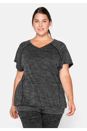 Sheego Funktionsshirt im Oversized-Schnitt, mit Saumbündchen, , Gr.40/42