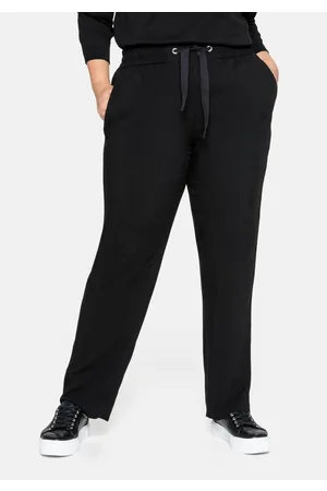 Sheego Schmale Joggpants mit Schlupfbund und Eingrifftaschen, , Gr.42