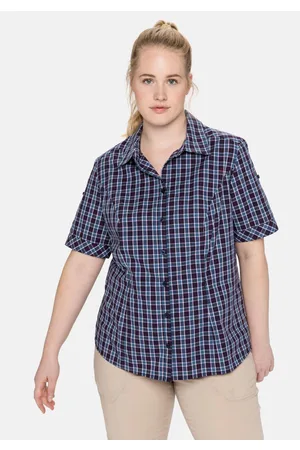 Sheego Wanderbluse mit Reißverschluss-Taschen, , Gr.56