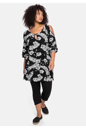 Sheego Set aus Longshirt und Caprileggings, , Gr.40
