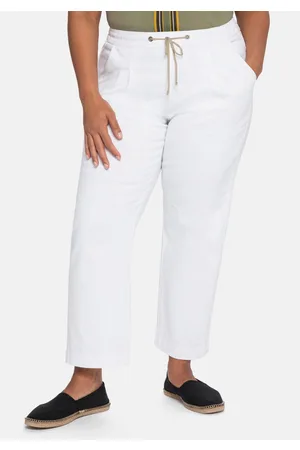 Sheego Joggpants mit elastischem Bund und Bindeband, , Gr.44