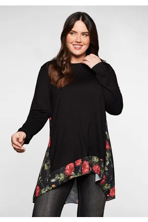 Joe Browns Longshirt mit floral bedruckten Einsätzen, , Gr.48/50
