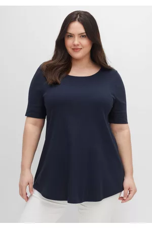 Sheego Longshirt mit abgerundetem Saum, , Gr.40/42