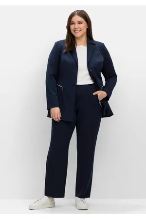 Sheego Schlupfhose mit Bügelfalten und Deko-Zipper, , Gr.42