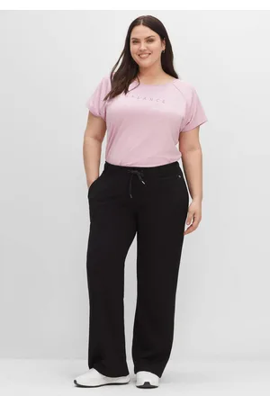 Sheego Sporthose aus Funktionsmaterial, mit Gummibund, , Gr.40
