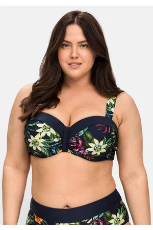 Joe Browns Bikini-Oberteil mit Bügeln und Blumendruck, , Gr.40C