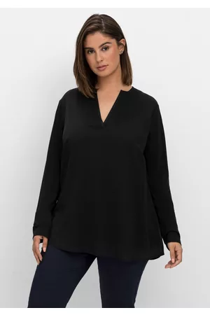 Sheego Tunika im Lagenlook aus Chiffon und Jersey, , Gr.40