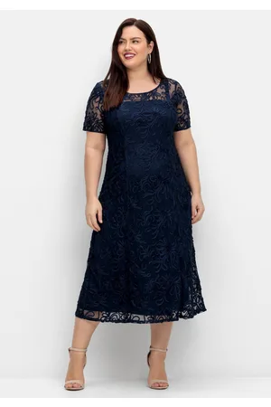 Sheego Abendkleid mit dekorativen Zierborten, , Gr.40