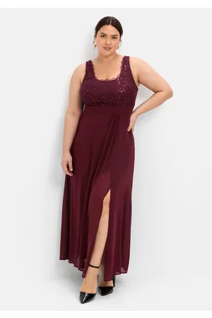 Sheego Abendkleid mit floraler Spitze, , Gr.50