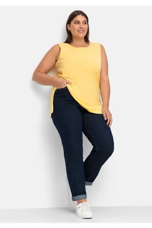 Sheego Gerade Stretch-Jeans mit Komfortbund, , Gr.40