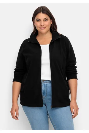 Sheego Kuschelige Fleecejacke mit Reißverschluss, , Gr.40