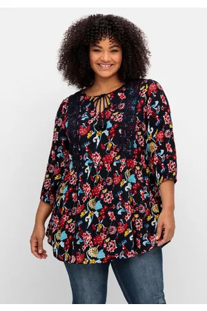 Joe Browns Longtunika mit Blumendruck, in Crinkle-Optik, , Gr.40