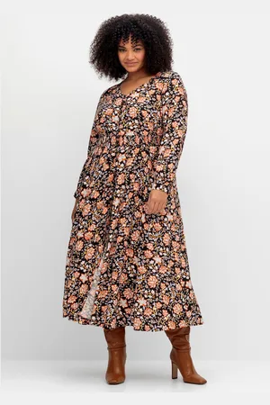 Joe Browns Maxikleid mit Blumenprint und gesmokter Taille, , Gr.40