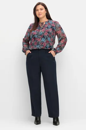 Sheego High-Waist-Hose mit Bügelfalten, , Gr.46